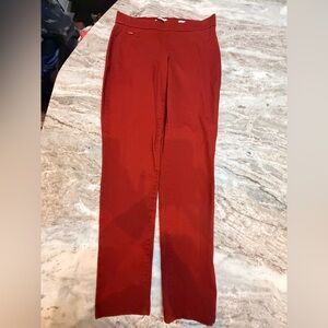 Nine West Jeans Heidi Pull On Skinny Red Pants Womens Size 10 Stretch Mid Rise